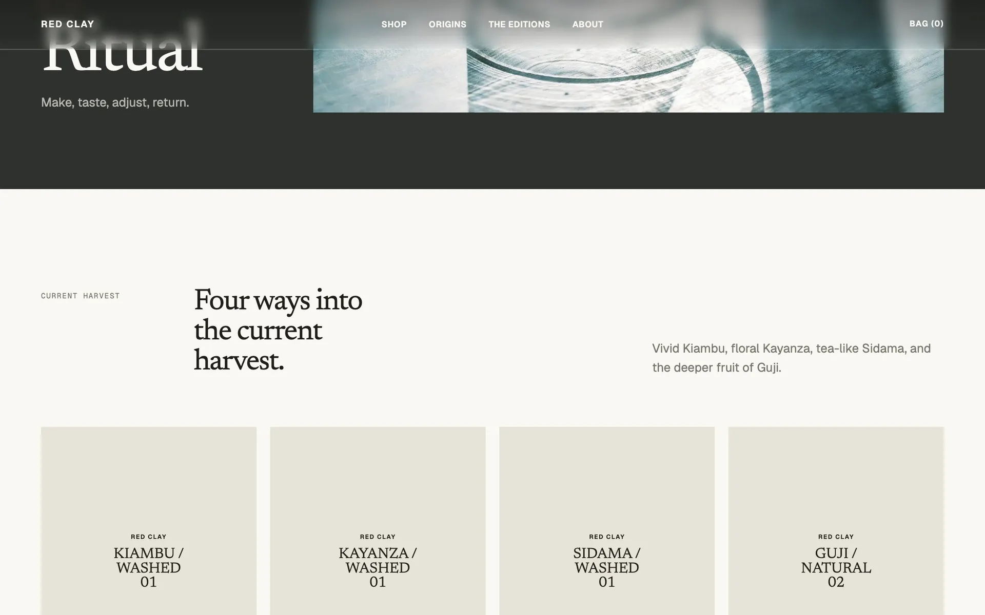 Red Clay — Four ways into the current harvest