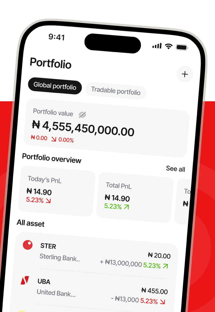SabiVest official portfolio screen